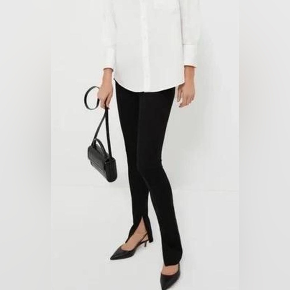 ANINE BING Max Slit Hem Modern Pants Black 34 PLS READ